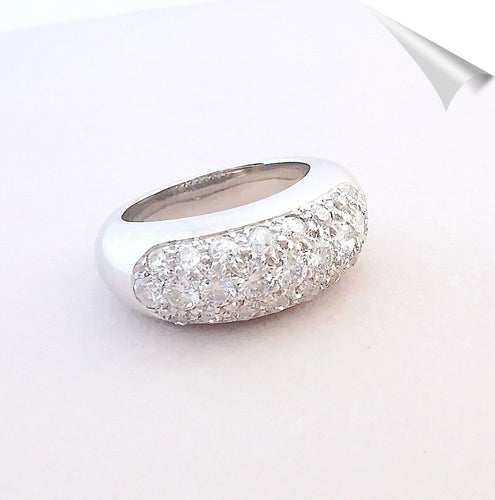Bague 52.5 Bague Jonc Diamants Or Blanc 58 Facettes AA 1532