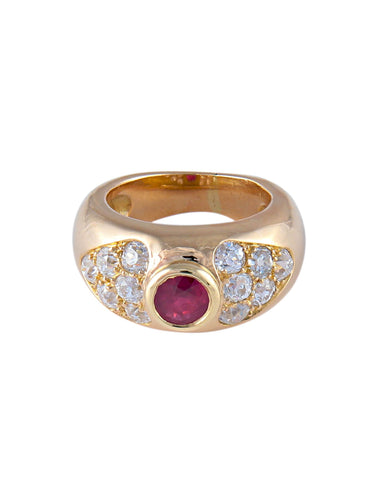 Bague 46 Bague Rubis Diamants 58 Facettes