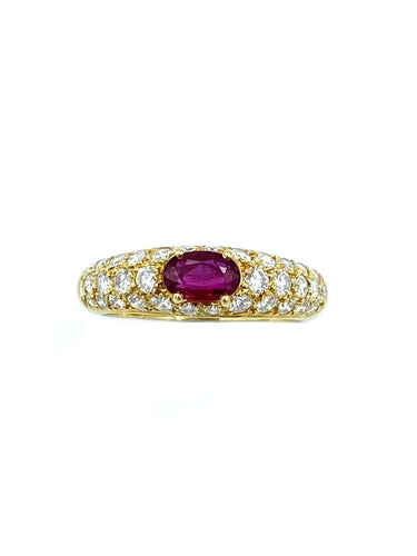 Bague BOUCHERON. Bague rubis et diamants 58 Facettes