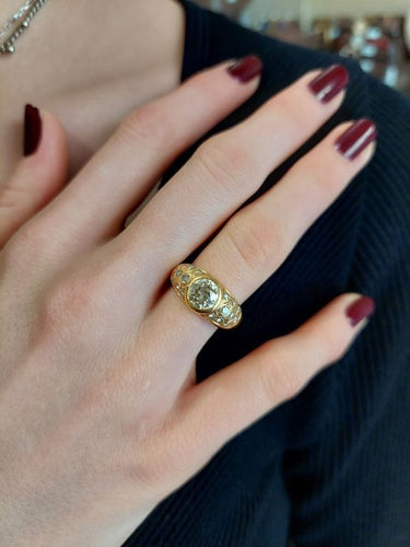 Bague 51 BAGUE JONC DIAMANTS 58 Facettes 077671