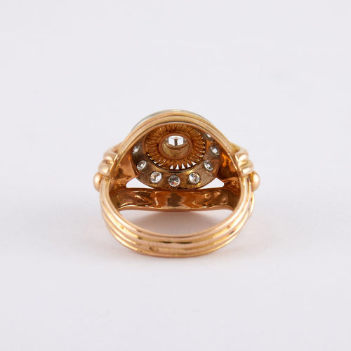 Bague 49 Bague 2 ors Diamants motif godronné tressé 58 Facettes JB22