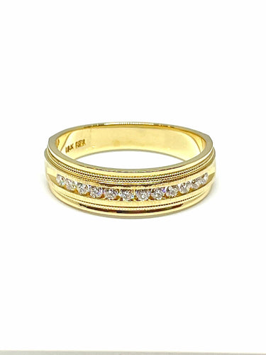 Bague 70 Alliance grande taille or 18 carats et diamants 58 Facettes