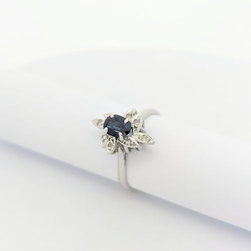 Bague 53 Bague florale Diamants Saphir 58 Facettes 27209