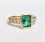 Bague 51 Bague or jaune émeraude diamants 58 Facettes 1CA279/1