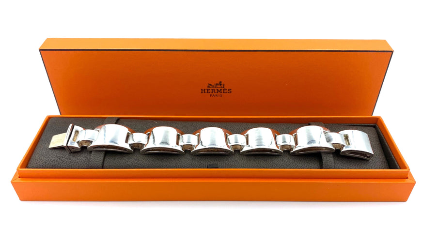 Bracelet HERMES. Bracelet vintage argent 58 Facettes
