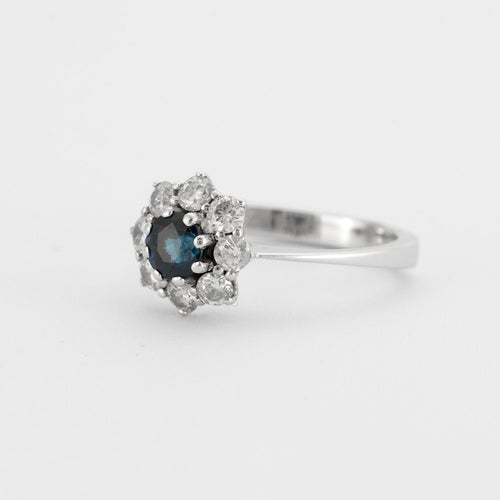 Bague 52.5 Bague petite Marguerite Saphir Diamants 58 Facettes EL2-115