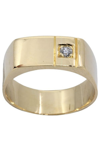 Bague CHEVALIÈRE MODERNE DIAMANT 58 Facettes 046321