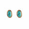 Boucles d'oreilles Boucles d'oreillles Turquoises ovales 58 Facettes