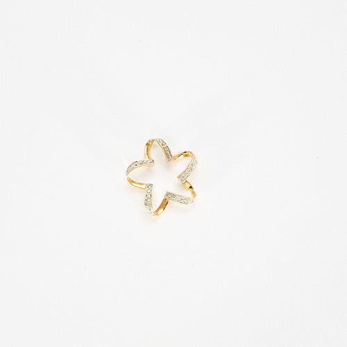 Pendentif Pendentif Etoile 2 Ors Diamants 58 Facettes