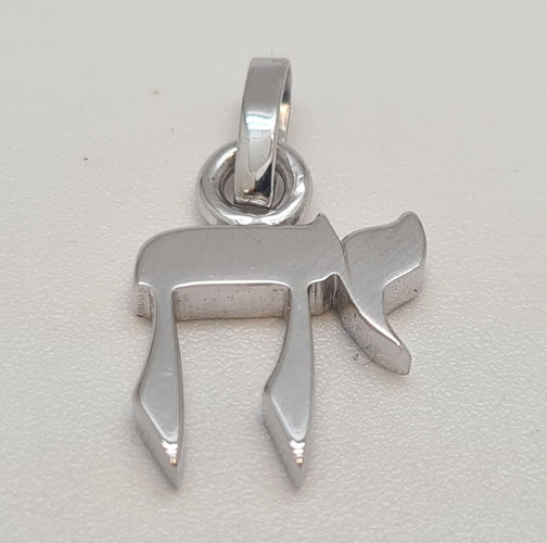 Pendentif Pendentif Hai "la vie" en Or blanc 58 Facettes