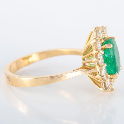 Bague Bague Marguerite Emeraude et diamants 58 Facettes 8392