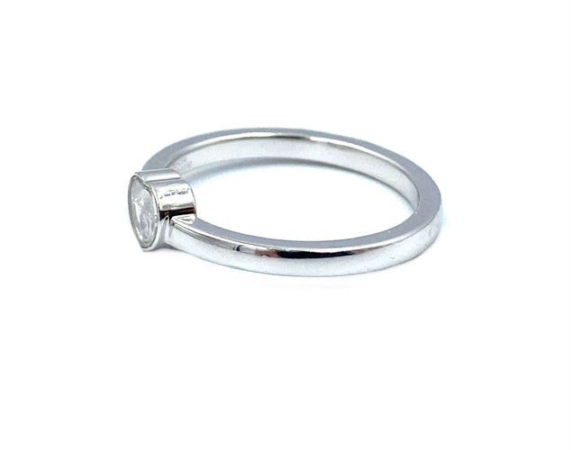 Bague Chopard. Happy Diamonds, bague or blanc et diamant 58 Facettes