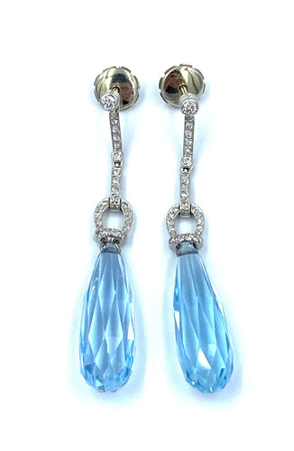 Boucles d'oreilles Exceptionnelles boucles d’oreille Art-Déco 58 Facettes