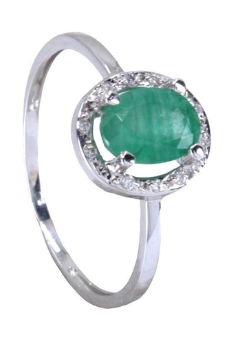 Bague Bague moderne, émeraude, diamants 58 Facettes 063521