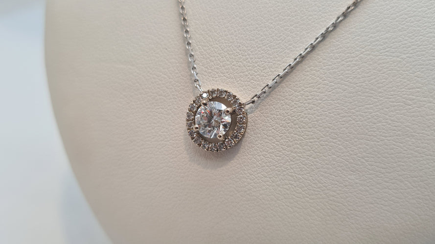 Collier Collier en Or blanc, diamants de synthèse 58 Facettes