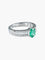 Bague Bague émeraude ovale et diamants baguette or blanc 58 Facettes LP15-23