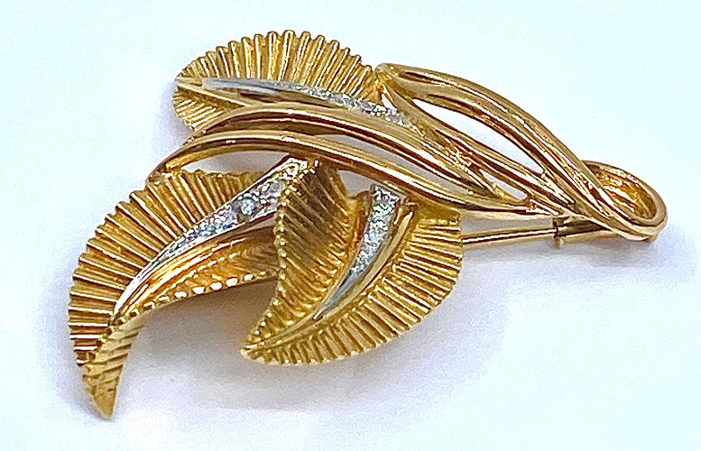 Broche Broche O jaune 13 Diamants 58 Facettes AB269