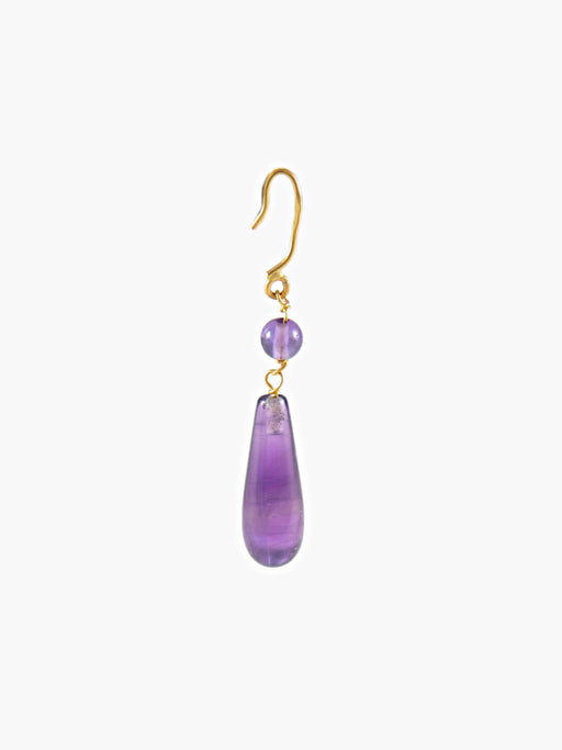 Boucles d'oreilles BOUCLES D'OREILLES PENDANTES OR JAUNE ET AMETHYSTES 58 Facettes