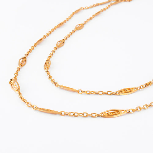 Collier Sautoir Filigrane chaîne 58 Facettes