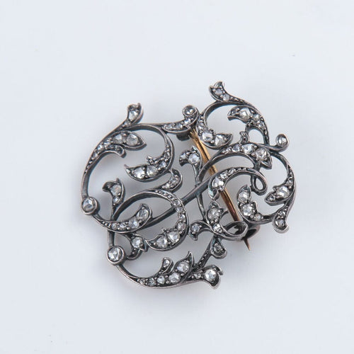 Broche Broche monogramme E.S 58 Facettes JE29
