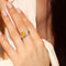 Bague 53 Bague en Or Citrine et Diamants 58 Facettes