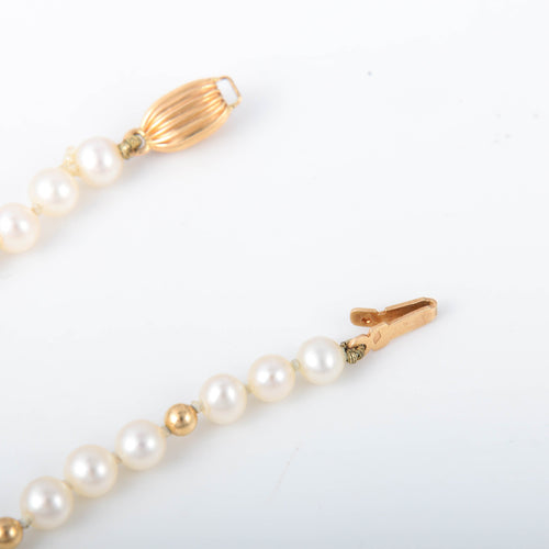 Collier Collier perles et boules or jaune 58 Facettes 2522