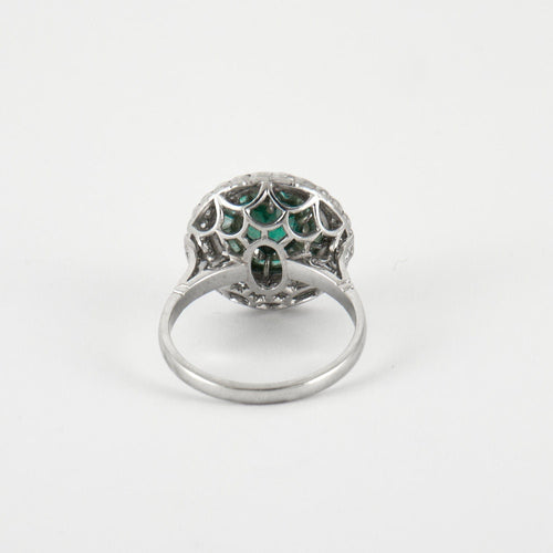 Bague 53 BAGUE ART DÉCO EMERAUDE 58 Facettes