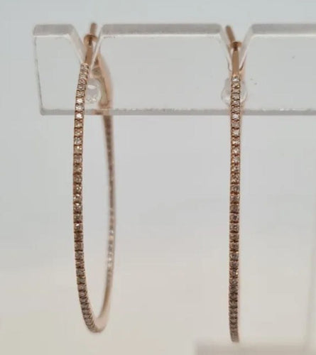 Boucles d'oreilles Boucles d'oreilles en Or rose, diamants 58 Facettes