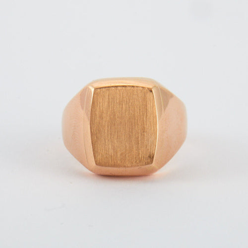 Bague 62 Chevalière Or Rose 58 Facettes