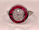 Bague Bague Or blanc Rubis et Diamants 58 Facettes AB221