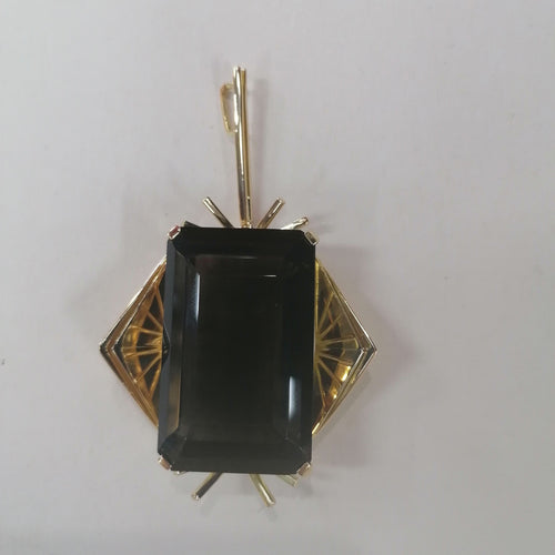 Pendentif Pendentif Quartz Fumé 58 Facettes