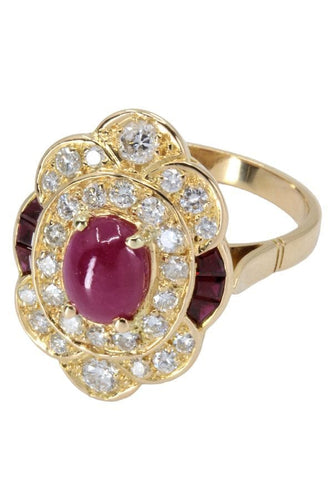 Bague BAGUE MODERNE RUBIS ET DIAMANTS 58 Facettes 003291