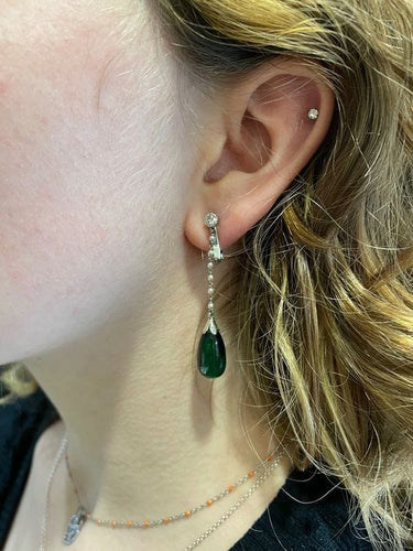 Boucles d'oreilles BOUCLES D'OREILLES CLIPS ARGENT DIAMANTS, PERLES ET VERRE 58 Facettes 047931