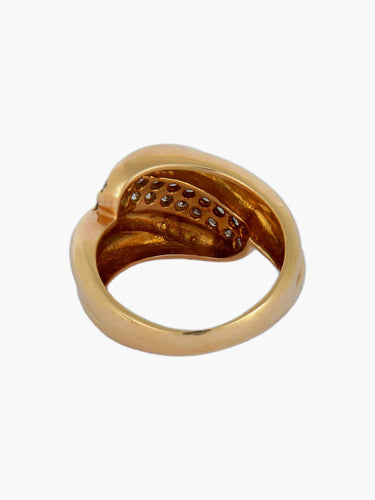 Bague Bague or jaune et diamants 58 Facettes