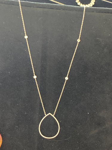 Collier Collier or blanc et diamants 58 Facettes