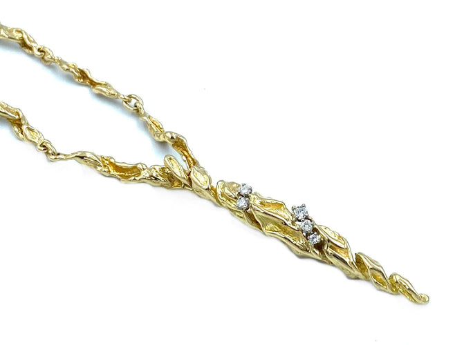 Collier GILBERT ALBERT. Collier or jaune et diamant 58 Facettes