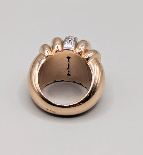 Bague Bague Tank boule godrons Diamants 58 Facettes