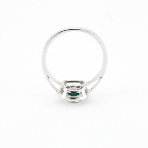 Bague Bague en Argent & Agate Verte 58 Facettes