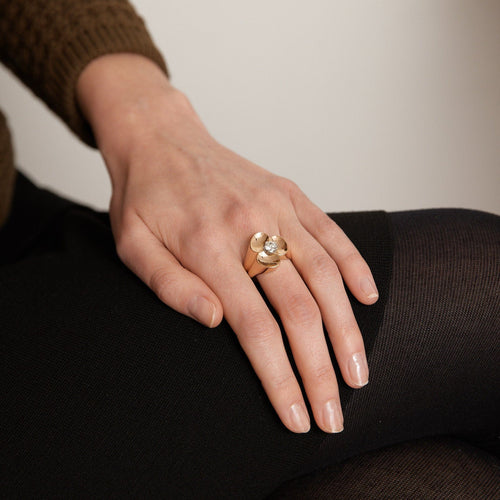 Bague 57 Bague Trèfle Diamant 58 Facettes