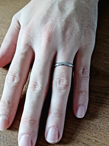 Bague 58 Alliance Homme Or Blanc 58 Facettes 2850/1