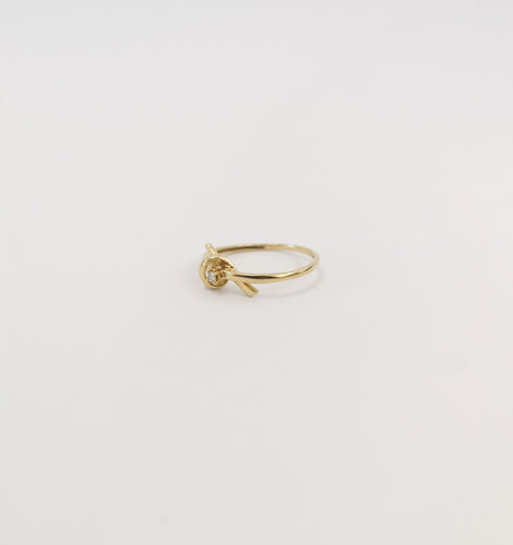 Bague 55 Bague Nœud Or et Diamant 58 Facettes LT 4136