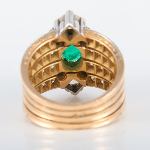 Bague 55 Bague Emeraude Diamants 58 Facettes 8392