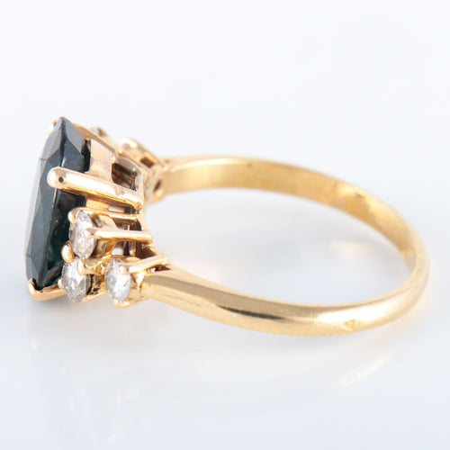 Bague 53 Bague Saphir 6 Diamants 58 Facettes 8397