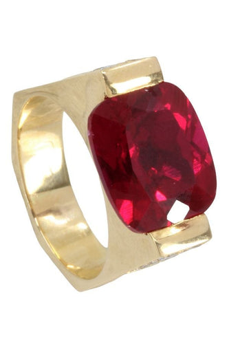Bague 51 BAGUE DE CRÉATEUR RUBIS ET DIAMANTS 58 Facettes 049491