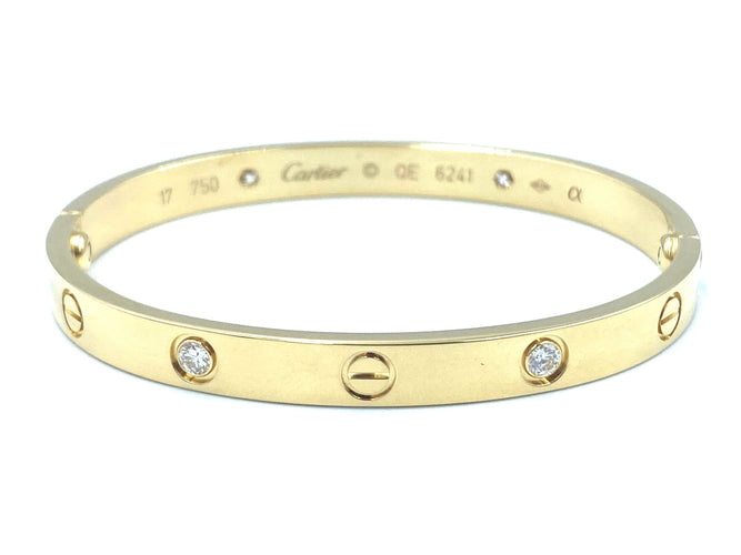Bracelet CARTIER - Bracelet love en or jaune, diamants 58 Facettes