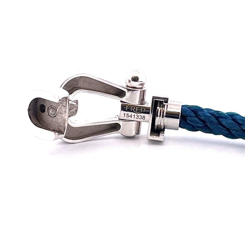 Bracelet Fred - Bracelet Force 10 manille or blanc 58 Facettes