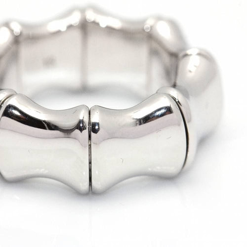 Bague 51.5 GUCCI - Bague BAMBOO SPRING Or blanc 58 Facettes D360485FJ