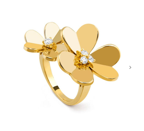 Bague Bague Van Cleef & Arpels "Entre les doigts Frivole" or jaune et diamants 58 Facettes