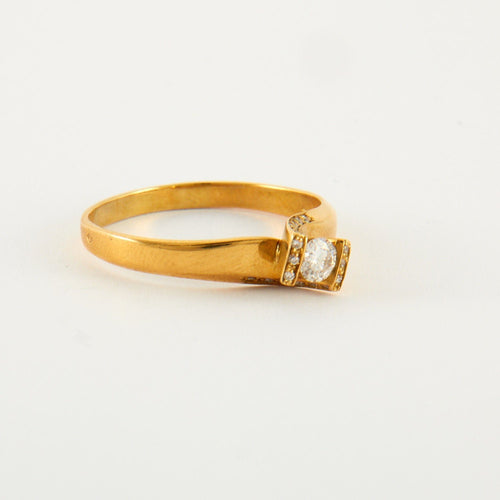 Bague Bague Or jaune diamants 58 Facettes