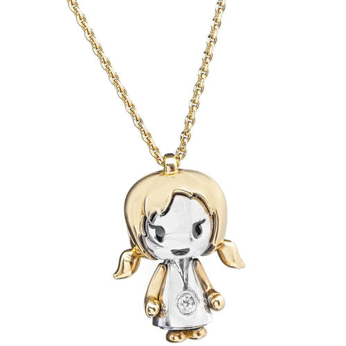 Collier Collier pendentif diamant BIMBA 2 ors avec chaîne 58 Facettes D359670LF